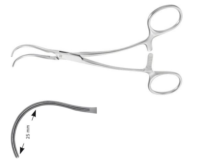 КАСТЕНЕДА НЕОНАТАЛЬН. ЗАТИСКАЧ ВИГНУТ. 25MM 155MM